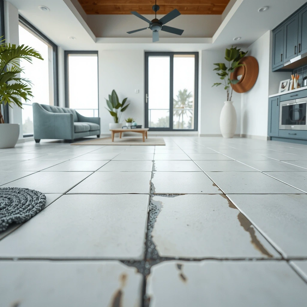 Before Cleaning - Grout Line