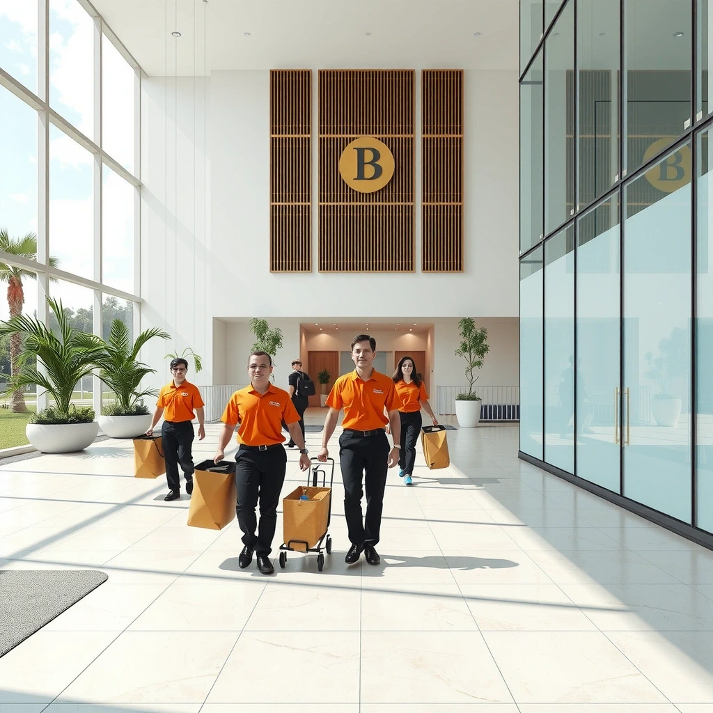 CleanEdgeService team entering building